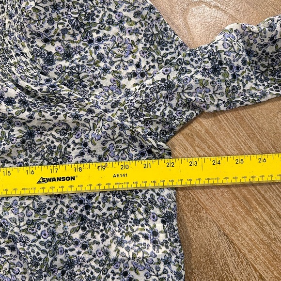 NWT Free People Black and White Floral Blouse Small - Picture 6 of 7